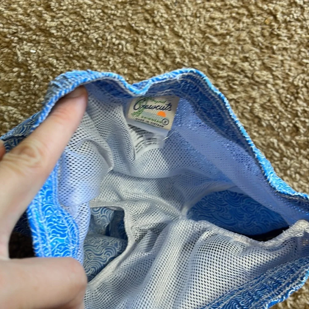 Crewcuts J.Crew swimwear boys’ swimsuit blue wave pattern size 2 toddler trunks - Picture 3 of 4
